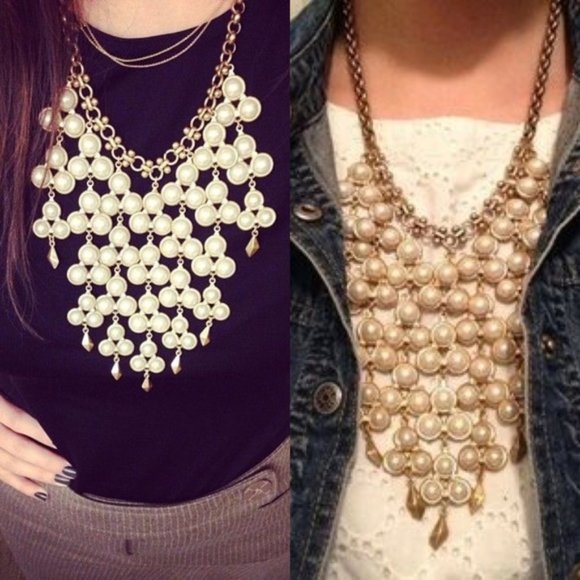 Stella & Dot | Daliah Pearl Drop Bib Necklace - Picture 13 of 15